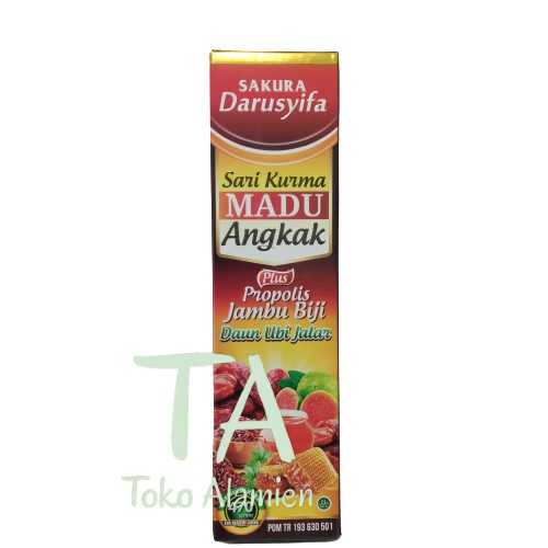 

Sari Kurma Madu Angkak Plus Propolis Jambu Biji Daun Ubi Jalan / Sari Kurma Madu Angkak Darusyifa