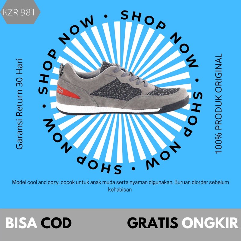 sepatu sneakers pria / sepatu pria / kuzatura original