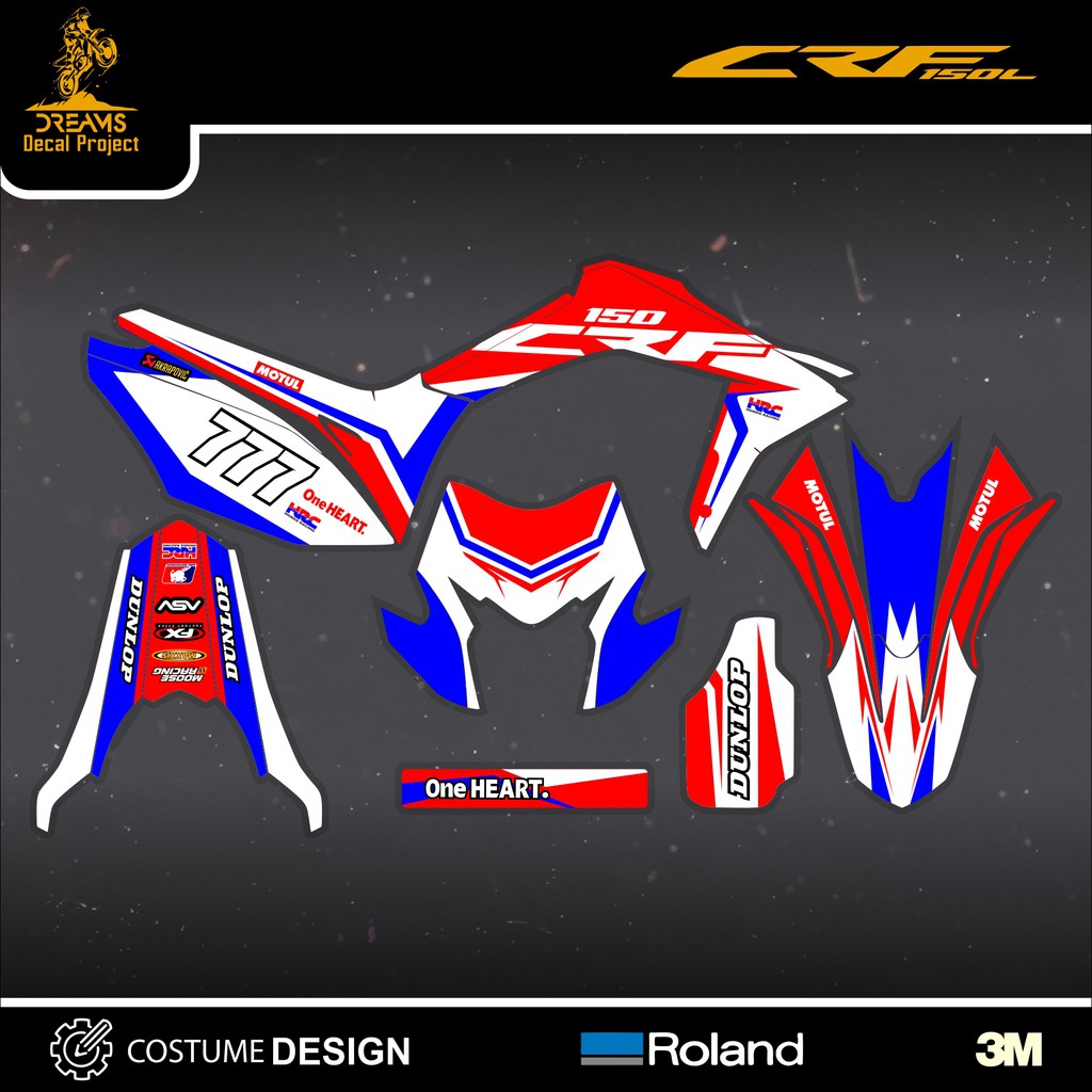 Decal CRF 150L White Blue