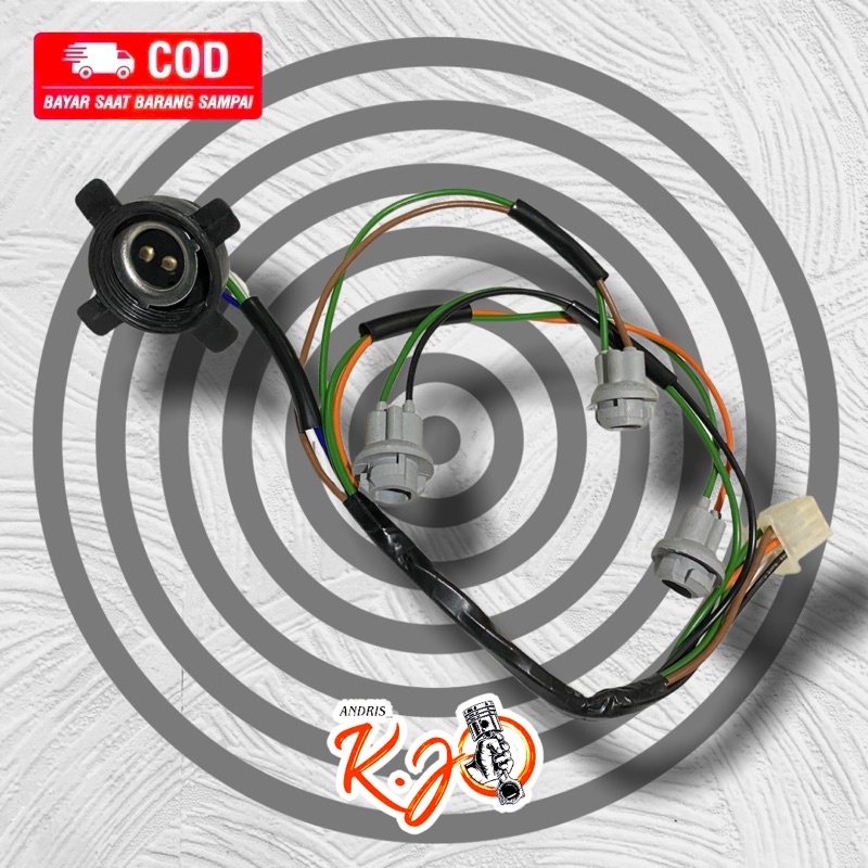 FITTING FITING SOKET LAMPU DEPAN KABEL LAMPU DEPAN BEAT KARBU LAMA KVY