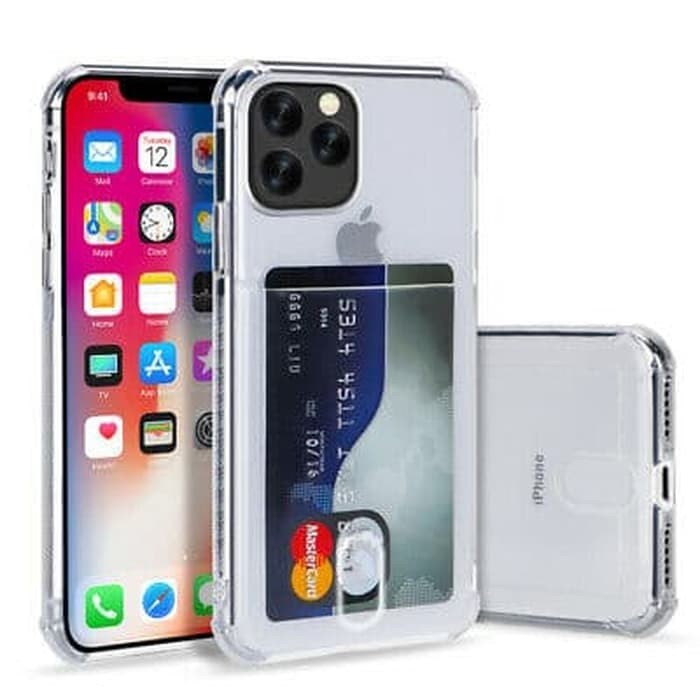 CLEAR Card Holder phone case iPhone 12 PRO MAX 6.7 / 12 PRO/12  6.1 / 12 MINI 5.4