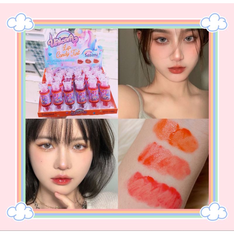 PROMO PER6PCS!!!LIP TINT CANDY UNICORN/DORAEMON/MERMAID SASIMI