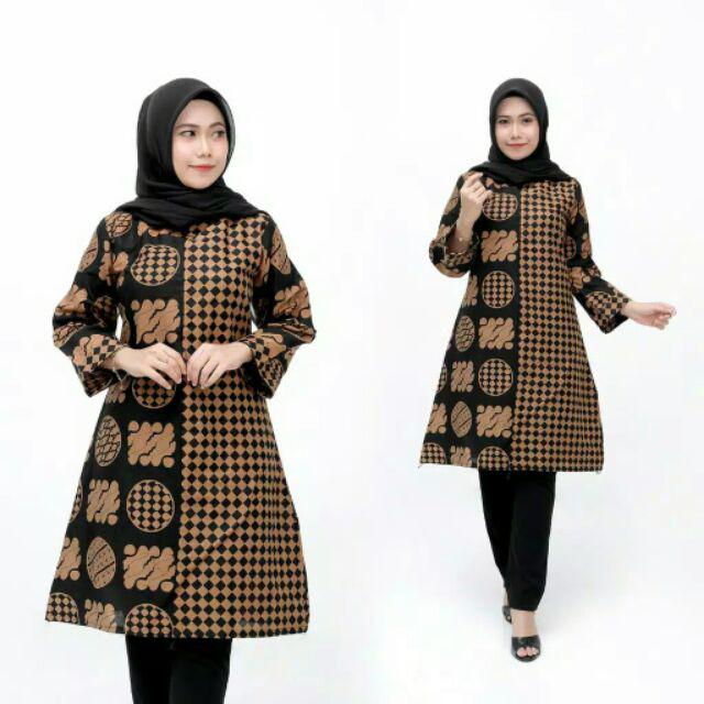 Batik Dolby Dolbi Dobby Doby Tenun Sutra Tulis Katun Atbm Baron Atasan Batik Wanita Sogan Srg308 Den