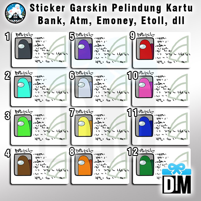 Sticker Pelindung Skin Garskin Game Ineersloth Among Us