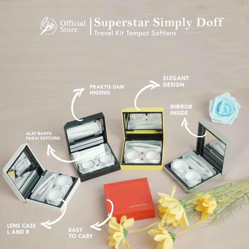 Superstar Simply Doff Travel Kit Tempat Softlens