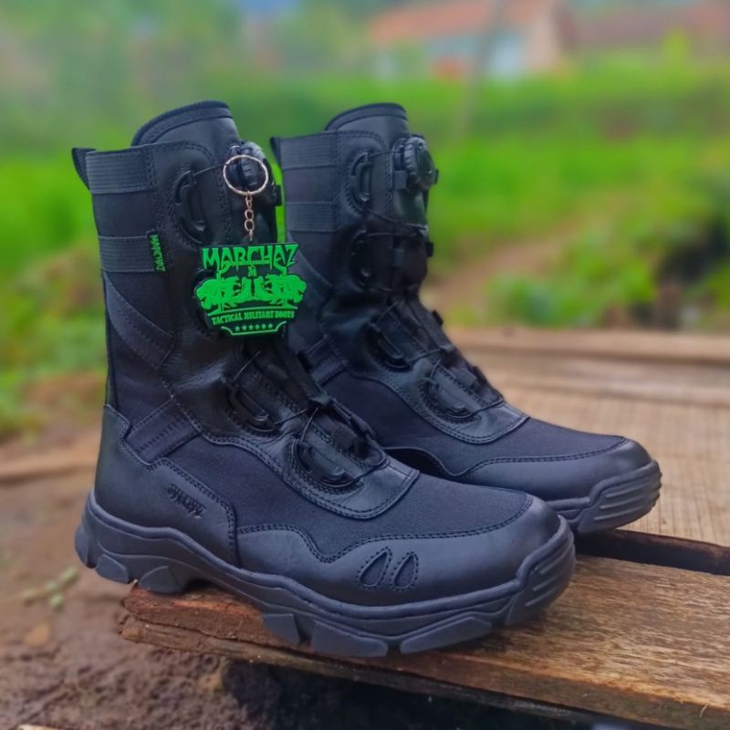 SEPATU PDL TALI PUTAR MODEL TERBARU MERK MARCHAZ BAHAN KULIT SAPI ASLI SEPATU PDL DINAS LAPANGAN TNI POLRI SECURITY SATPAM SEPATU BOOTS PRIA WANITA