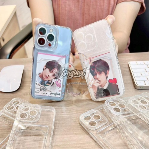 Case Casing Softcase Clear Airbag Bening Slot Kartu Photo Card Samsung M02S M12 OR660