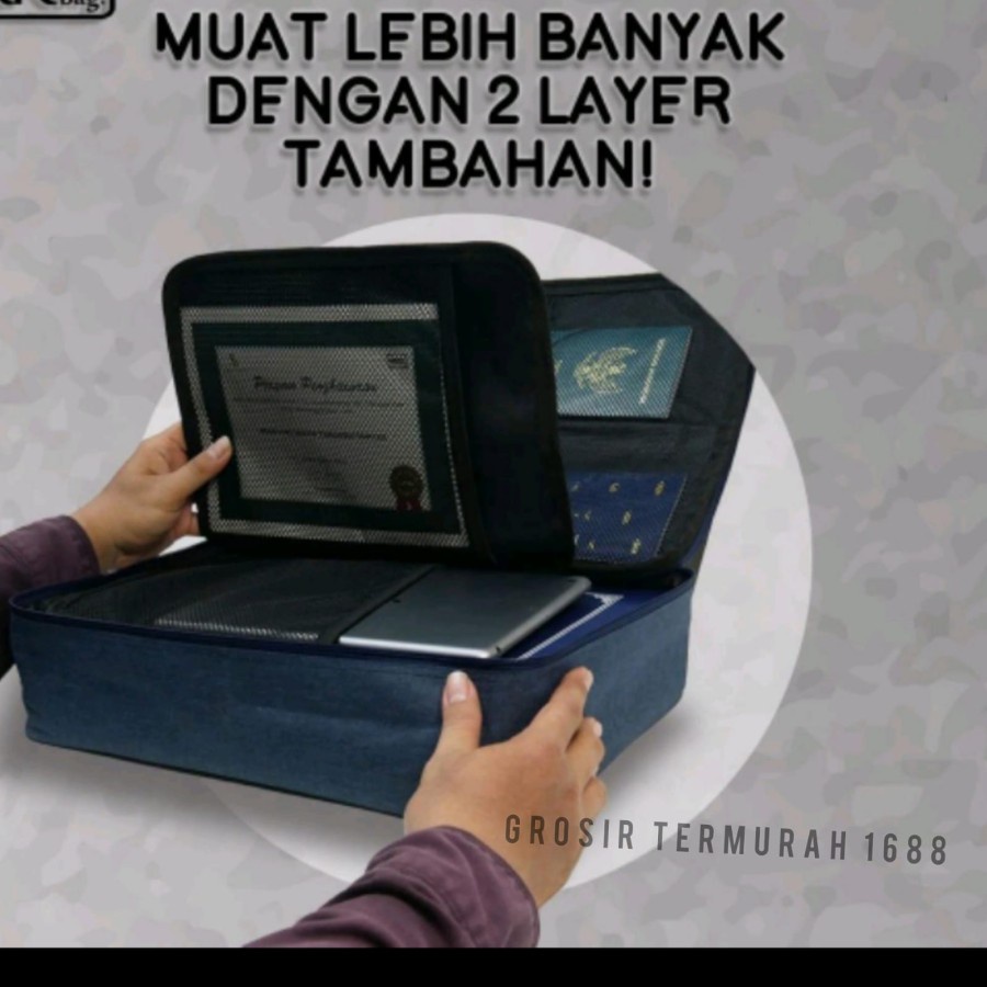 Tas Dokumen Tempat Penyimpanan File dengan Digit Security Lock