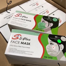 Masker Medis Earloop Mask S Plus Original 1Karton
