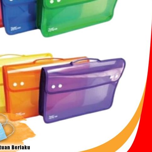 

✾ Map Plastik Zipper Bag Kancing Dua Folio Topla 3080 - Brief Bag - Biru ❋