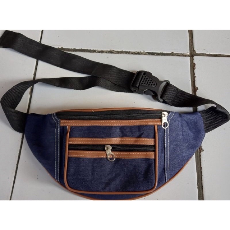 tas pinggang kain levis/wasbag pria wanita