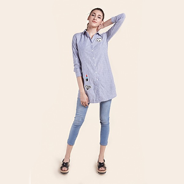 Dijual Kemeja Salur Aplikasi by JJ Jeans (07901239) Limited