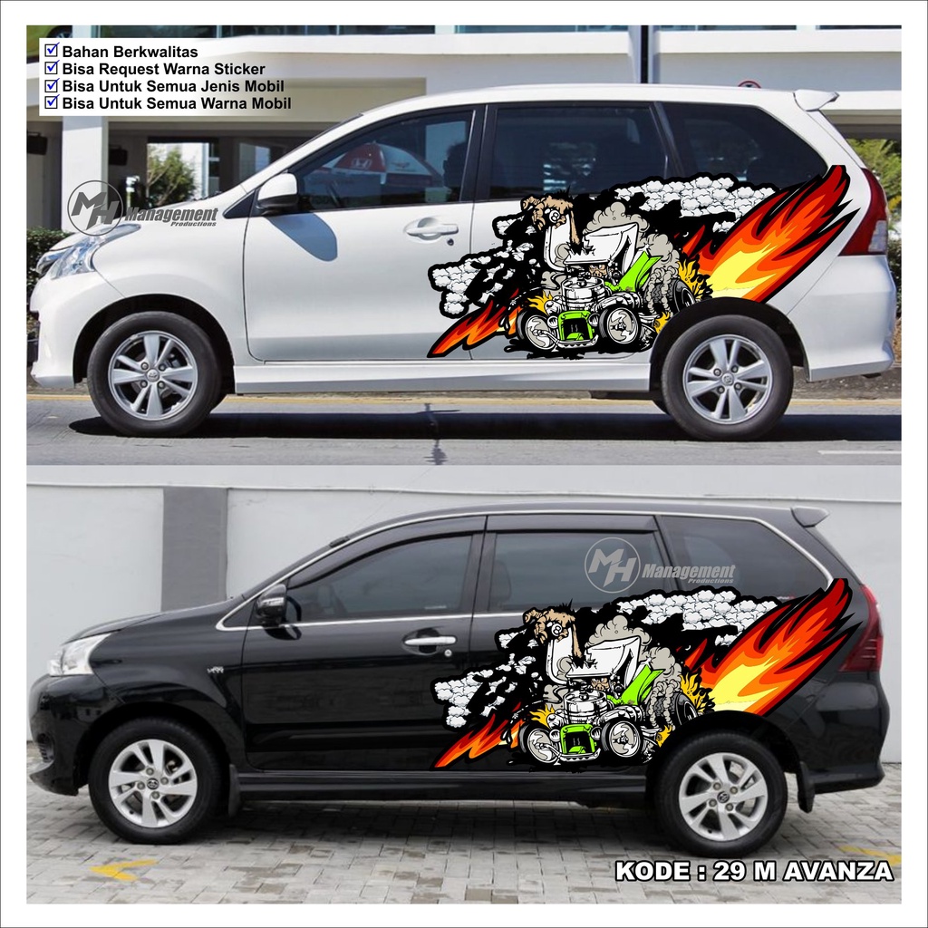 Stiker Mobil Decal Avanza All New Avanza Striping Mobil