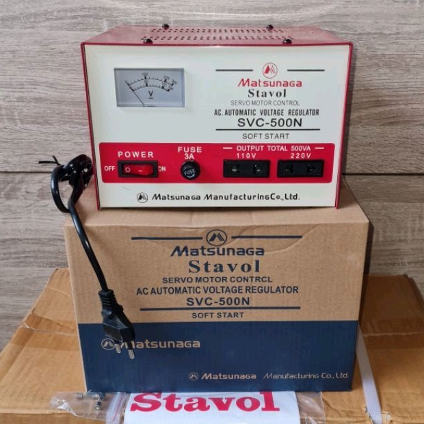 Stabilizer  MATSUNAGA 500Watt/STAVOL BEST Quality Model  SVC-500N