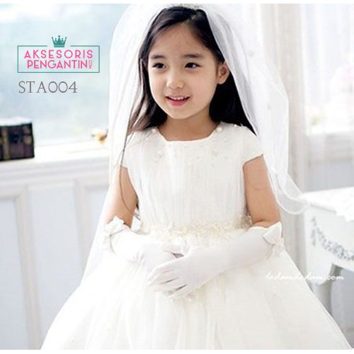 [SIAP KIRIM] AKSESORIS PENGANTIN WEDDING GLOVES SARUNG TANGAN ANAK STA004