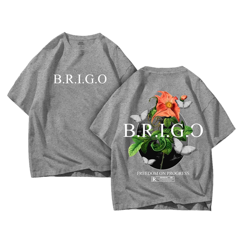 BRIGO Kaos Oversize Preedom On Progres II Kaos Jumbo Size Pria &amp; Wanita II Kaos Oversize II Print DTF