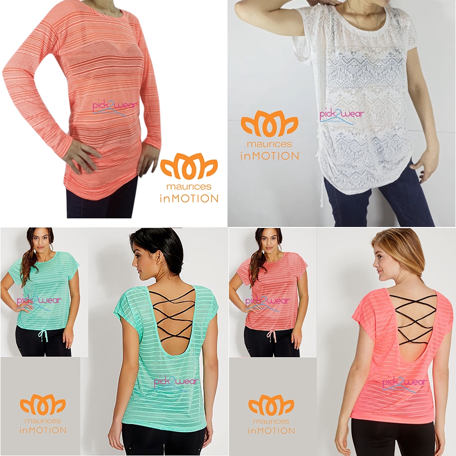 Maurices Tee Outer Gym Fitness Sheer jumbo big size