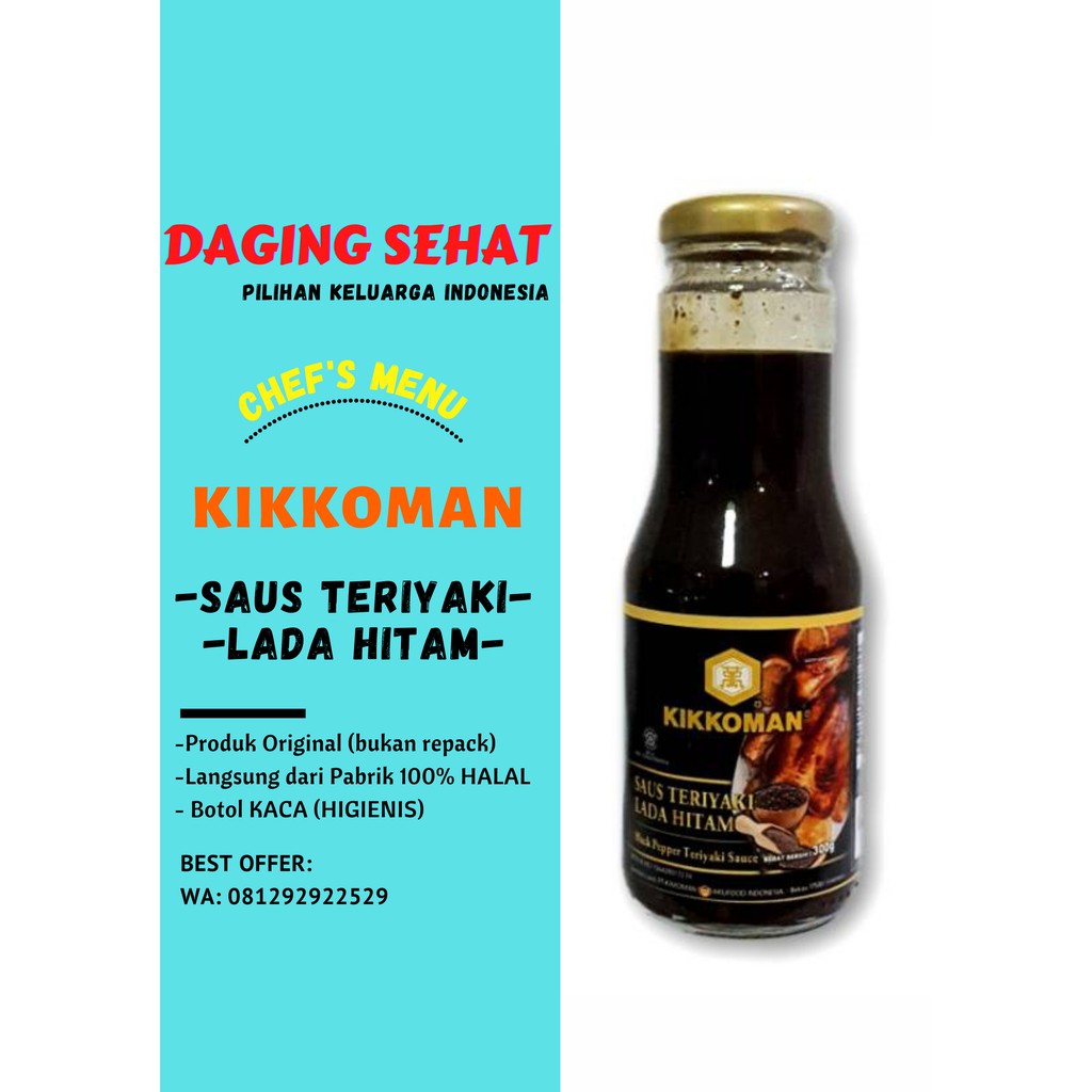

Kikkoman Teriyaki Lada Hitam / Blackpepper Sauce 300gr HALAL
