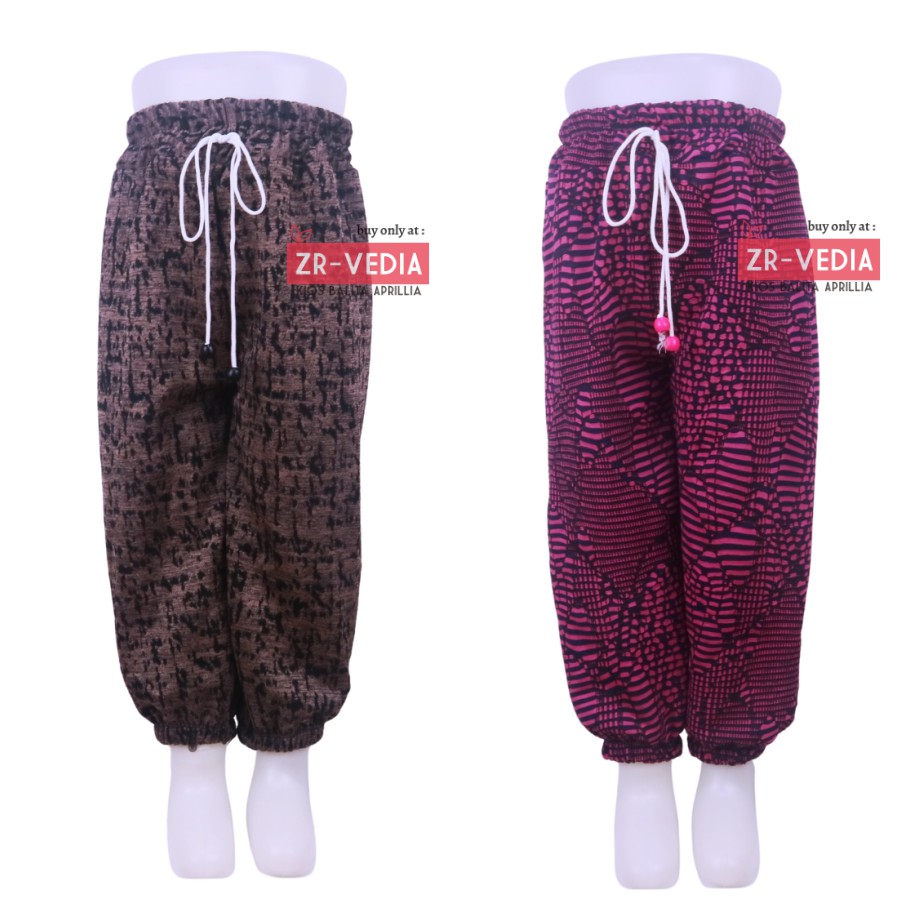 Jogger Motif Uk. 3-4 Tahun / Celana Panjang Anak Perempuan Batik Polos Joger Pants Murah Grosir