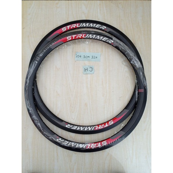 Rims Velg Rim 20+ Strummer 3 cm 32H 20x1-3/8 451 Double Wall Disc Brake Seli Minion