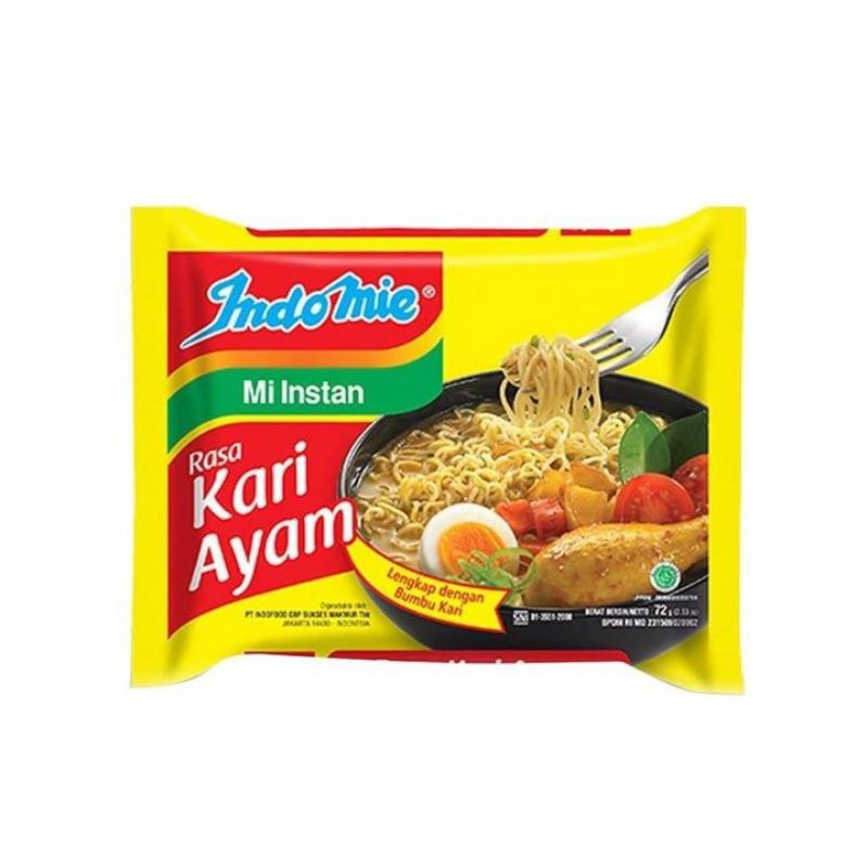 

indomie kari ayam 69gram per pcs