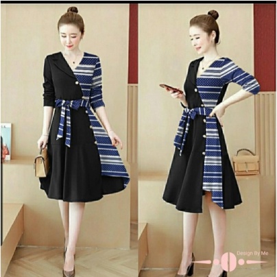 Baju Dress Wanita Remaja Trendy Kekinian Terbaru 2021 Gaun Pesta Natal Imlek Casual Style Ala Korea 