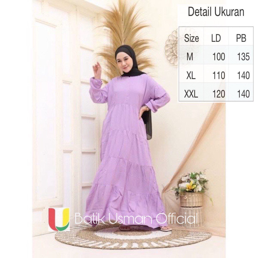 Gamis Rayon Polos Model Gamis Canda Susun 3 Rempel Lengan Panjang Busui Resleting Fit To M-XXL / Gamis Rayon Terbaru