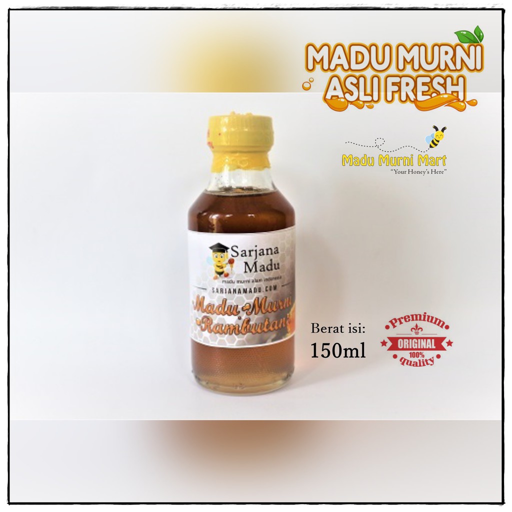 

Madu Murni Rambutan 100% Asli Fresh 150ml