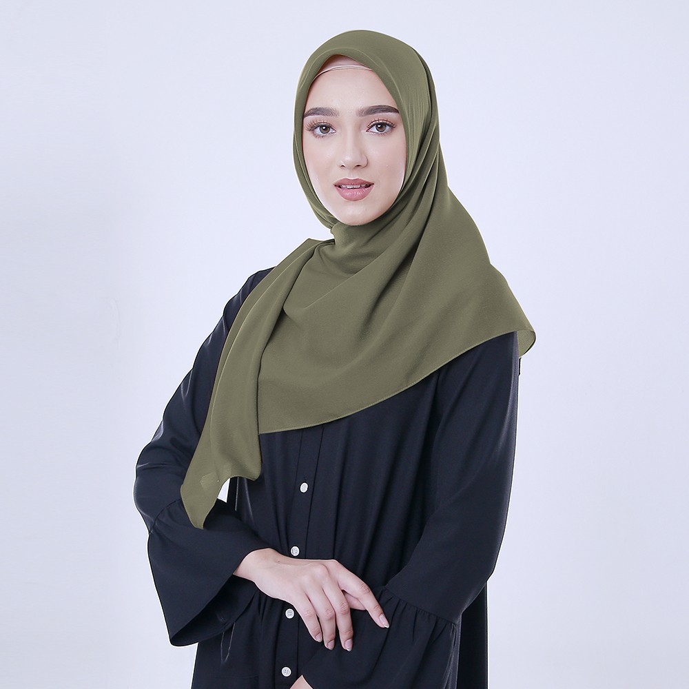 Zoya - KERUDUNG CASUAL SPARKLING 3 warna Green Army