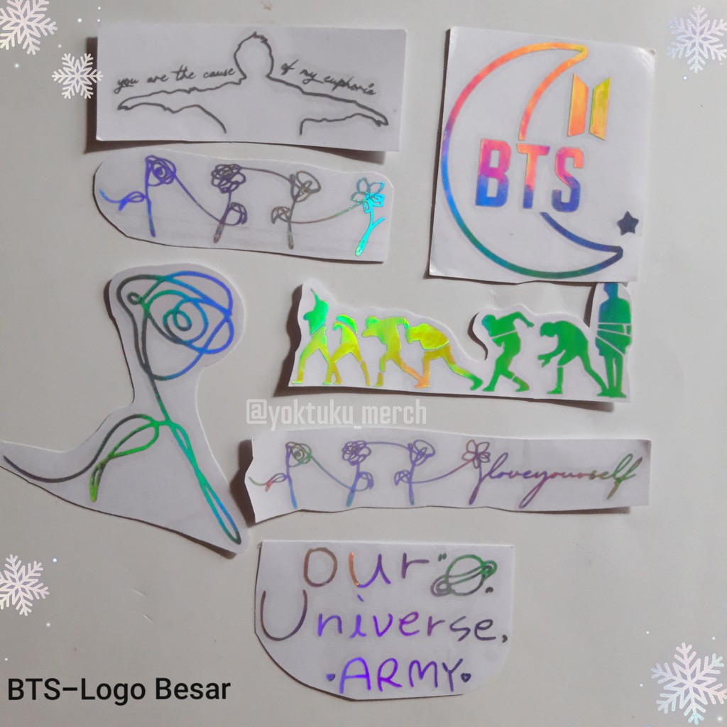 

Sticker Hologram Custom (BTS NCT ENHYPEN ATEEZ SEVENTEEN TXT)