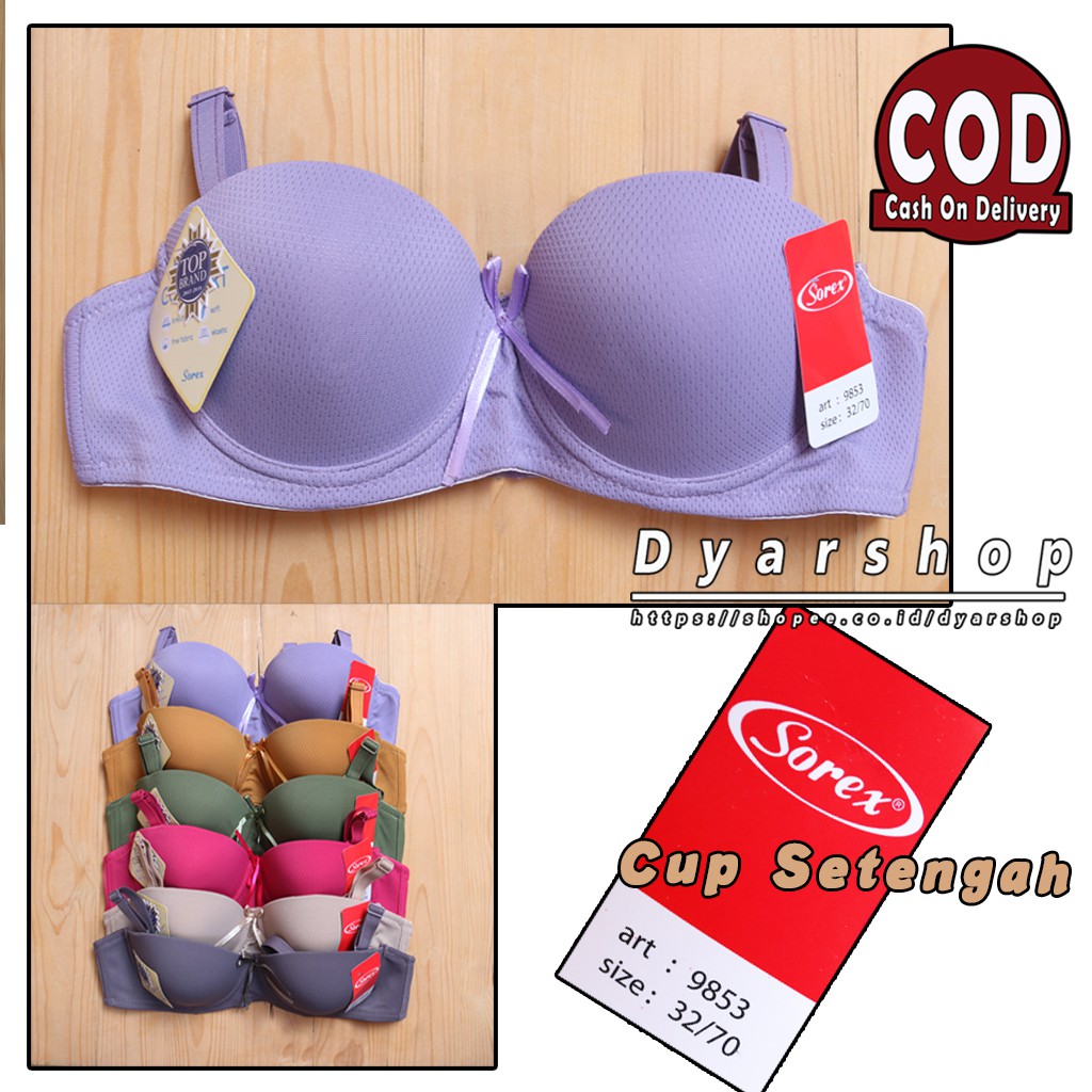 BH SOREX 9853 BH busa  kawat cup setengah Bra busa  dan  