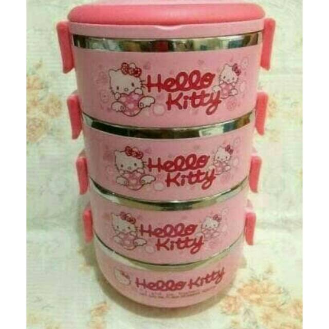 Lunch box hello kitty / RANTANG 4 SUSUN KARAKTER HELLO kitty