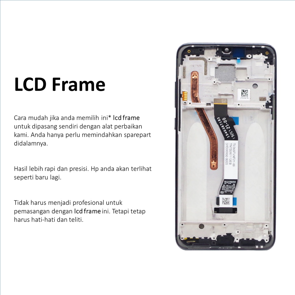 [ CHECK.ID ] LCD + FRAME REDMI NOTE 8 PRO ORIGINAL SERVICE PRODUCT