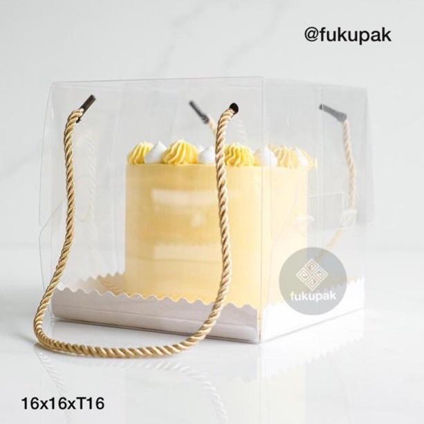 

k8❉Ready✲ Box Mika Tali 20pcs| Clear Transparent Cake Box| Kotak Hantaran Hamper Tumpeng Chiffon Pudding Lapis 86 ❉