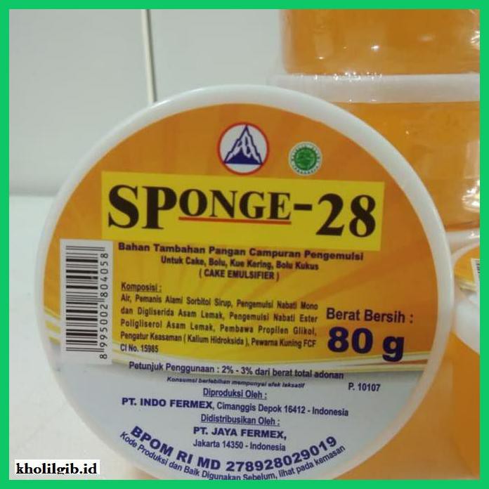 

Redwop-Gnikab- Sp/ Pengembang Bolu/ Pengembang Kue/ Emulsifier Sponge 28 -Hallall.