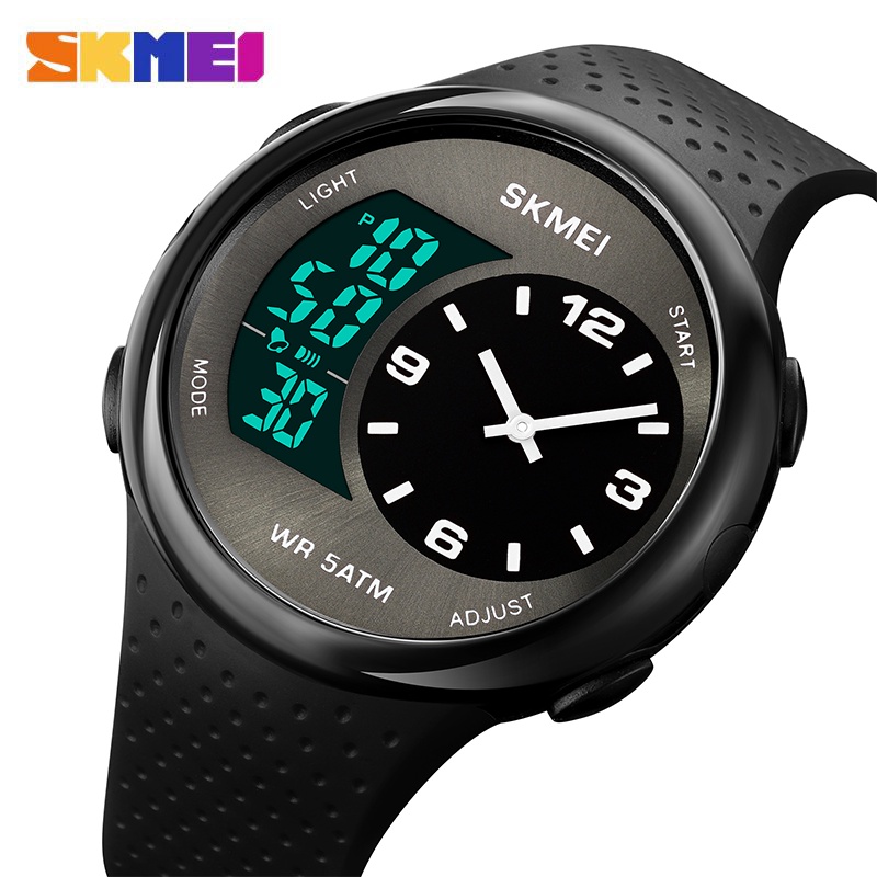 SKMEI 1899 Jam Tangan Pria Wanita Digital Analog 3Time Anti Air Sport Watch WATCHKITE WKOS