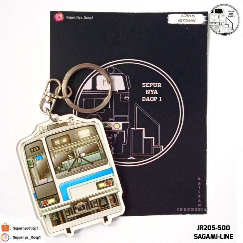 Gantungan kunci KRL Jr205-500 Sagami-line