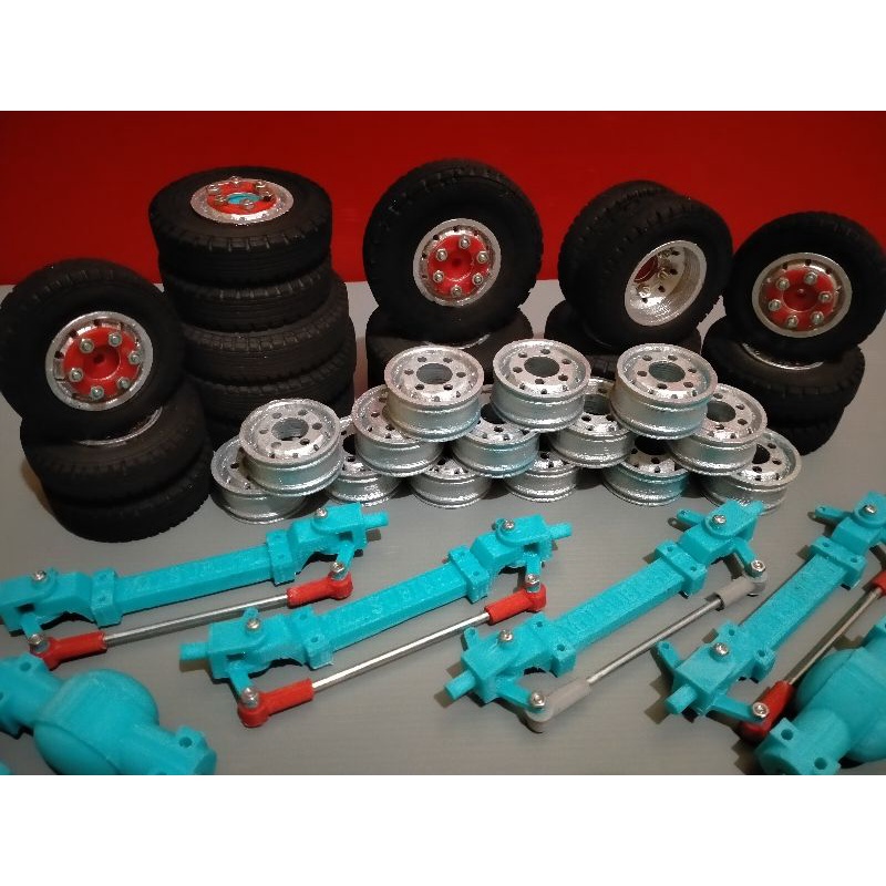 satu set ban dan tie rod gardan miniatur