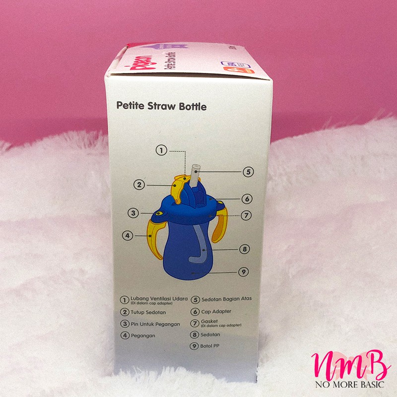 Pigeon Petite Straw Bottle 150ml Anti Bocor Retractable Handle - Botol Anak