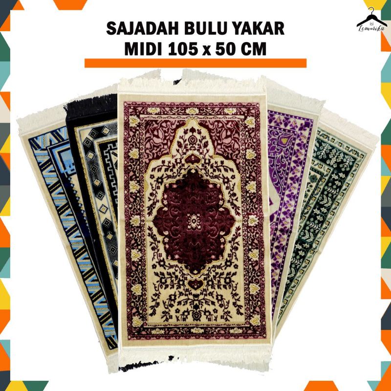 Sajadah Turky super premium Bulu Tebal Ukuran Midi