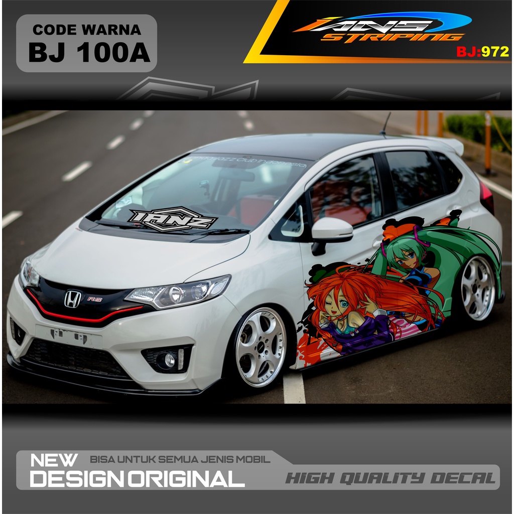 DECAL STICKER MOBIL JAZZ / STIKER MOBIL BRIO / DECAL STIKER MOBIL SWIFT / STIKER MOBIL TOYOTA  / STIKER YARIS AYLA