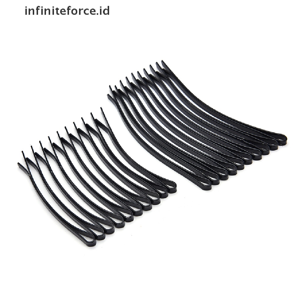 Infiniteforce.id 10pcs Jepit Rambut Bobby Pins Metal Warna Hitam Untuk Wanita