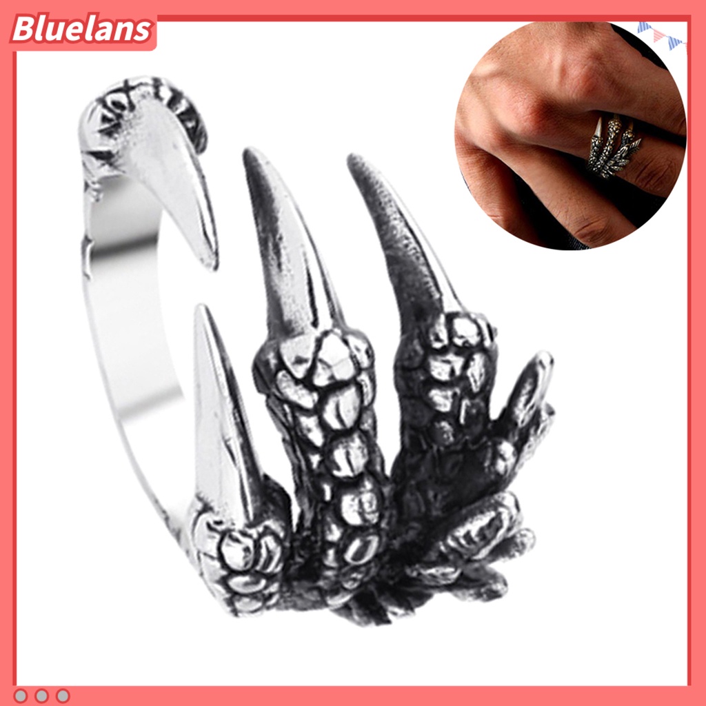 Bluelans Fashion Unisex Titanium Steel Dragon Claw Open Finger Ring Jewelry Charm Gift