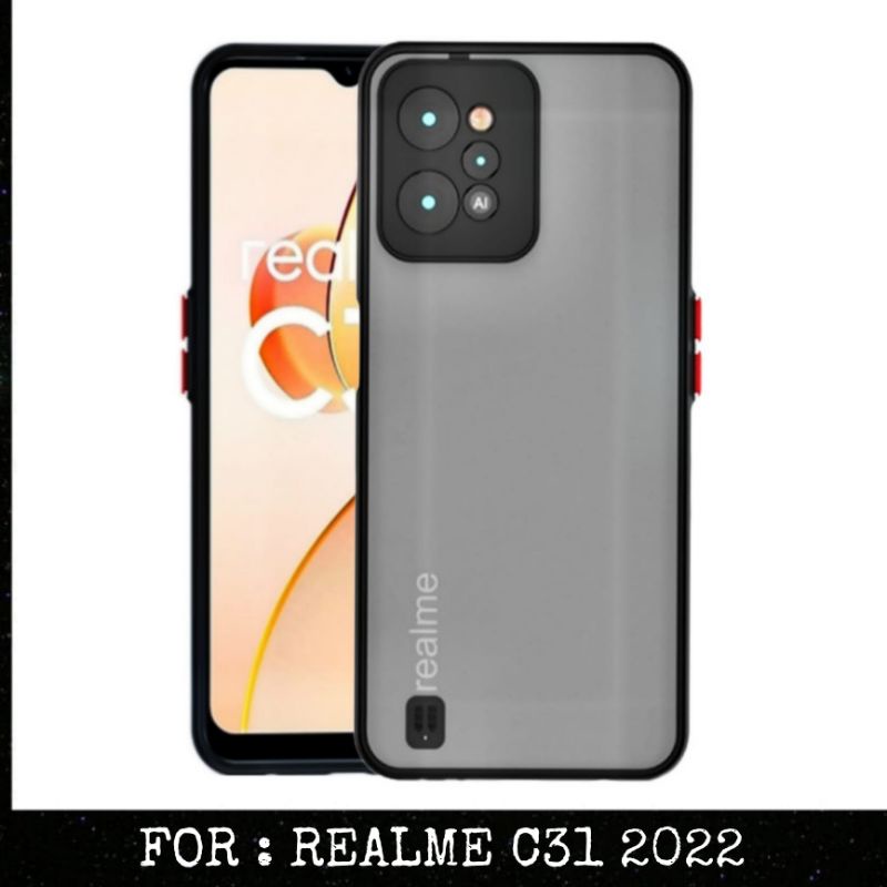 [PROMO PAKET] PROMO PAKET LENGKAP REALME C31 Softcase Fusion Xundd Free Tempered Glass &amp; Garskin Carbon Handphone