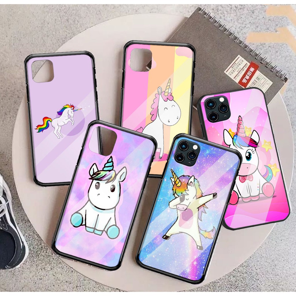 [K52] SoftCase Glass Unic For Oppo Vivo Xiaomi Samsung Iphone Realme a52 a91 a92 a12 a31