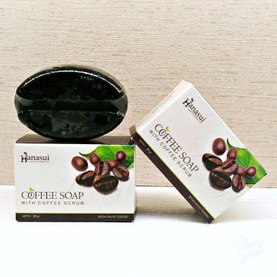 HANASUI Coffee Soap 30g White Rice - Bamboo Charcoal - Aloe Vera 60g / sabun scrub hanasui (VALENSIA)