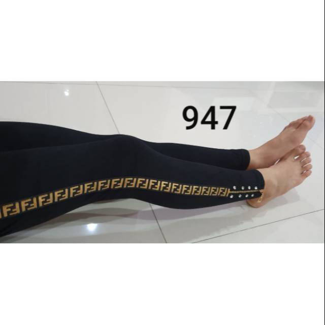 LEGGING ZIPPER FF COKLAT IMPORT / LEGGING IMPORT MURAH / LEGGING SLETING