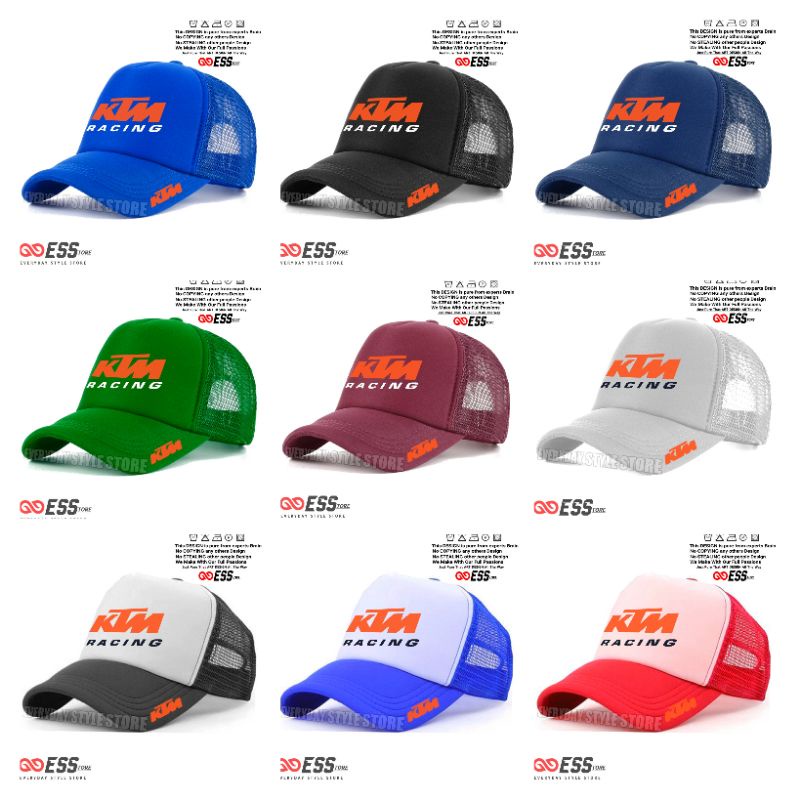 Topi KTM Racing Trucker Quality Premium Quality Banyak Warna Termurah