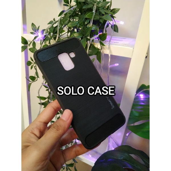 Soft Case Silikon Rugged Carbon Samsung A8 2018