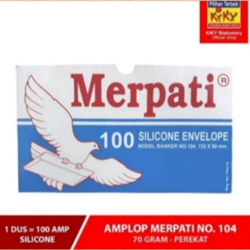 

Amplop Putih Merpati 104 Perekat 70 GSM ( 1 pak isi 100 lembar )